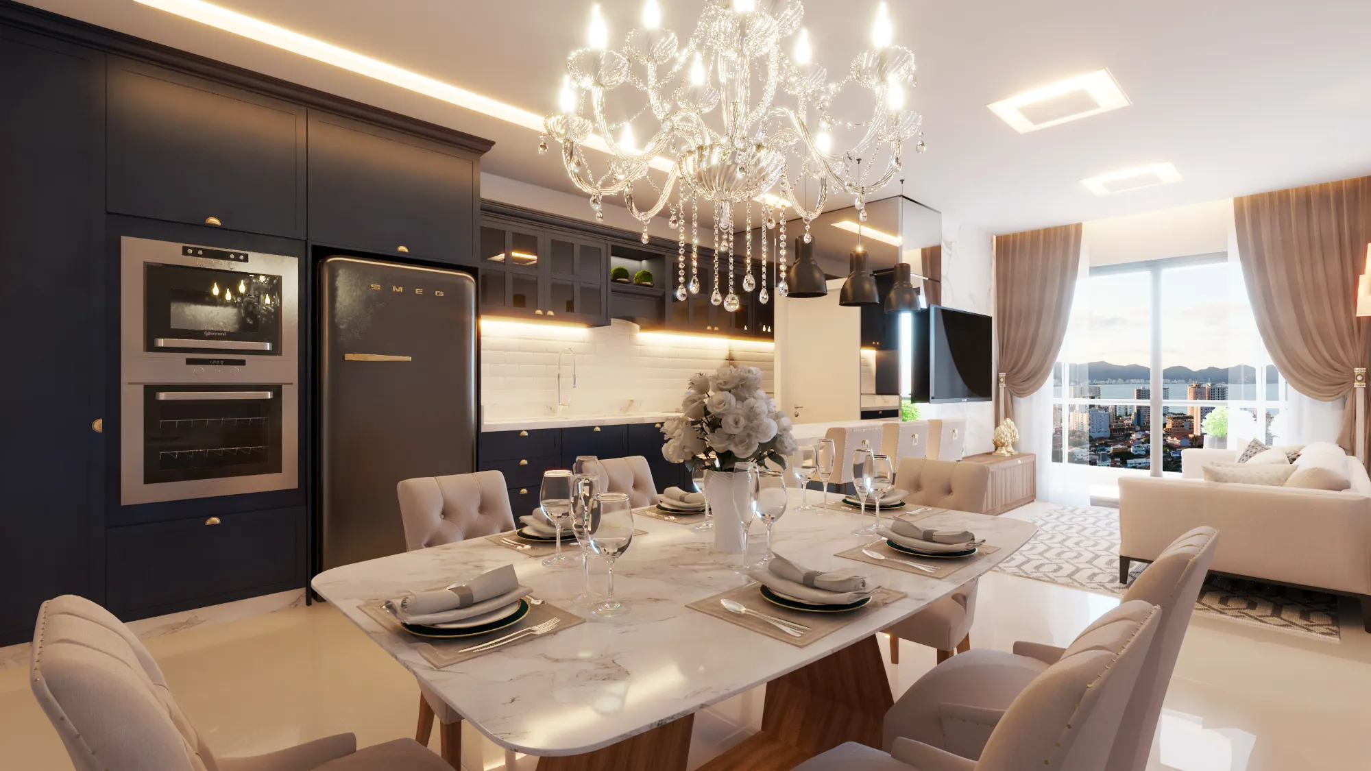 Apto Tipo 01 - Living